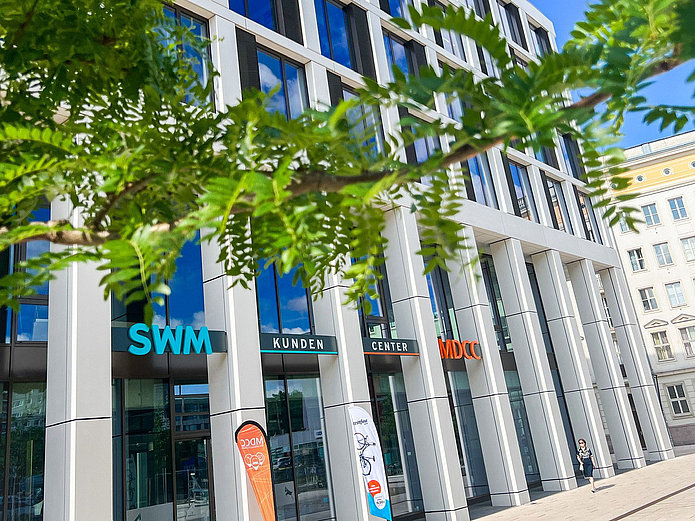 Außenansicht des SWM Kundencenters in Magdeburg